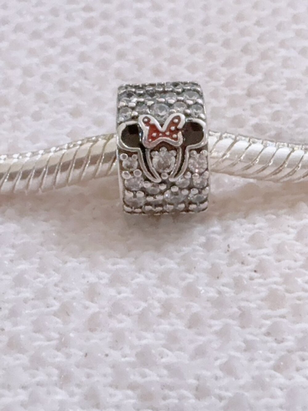 Minnie Mouse Silver Clip Charm For Pandora Bracelet